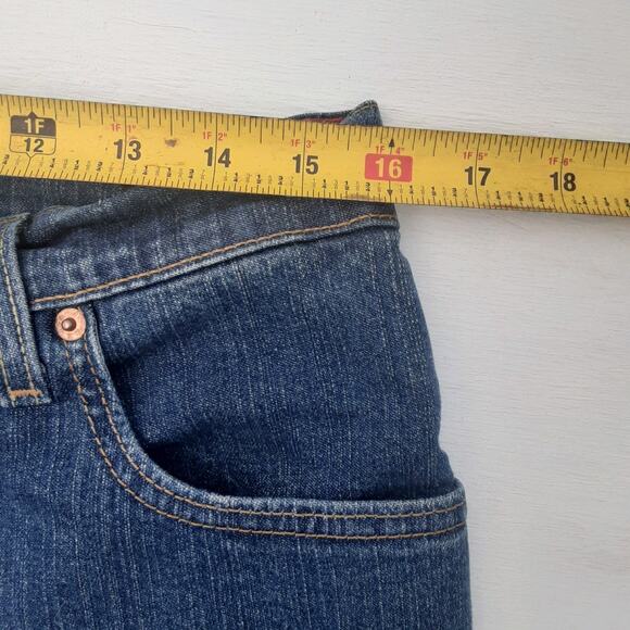 Vtg Y2K Levis 550 Jeans Womens 12S Short Blue Denim Relaxed Bootcut Retro - Picture 7 of 9